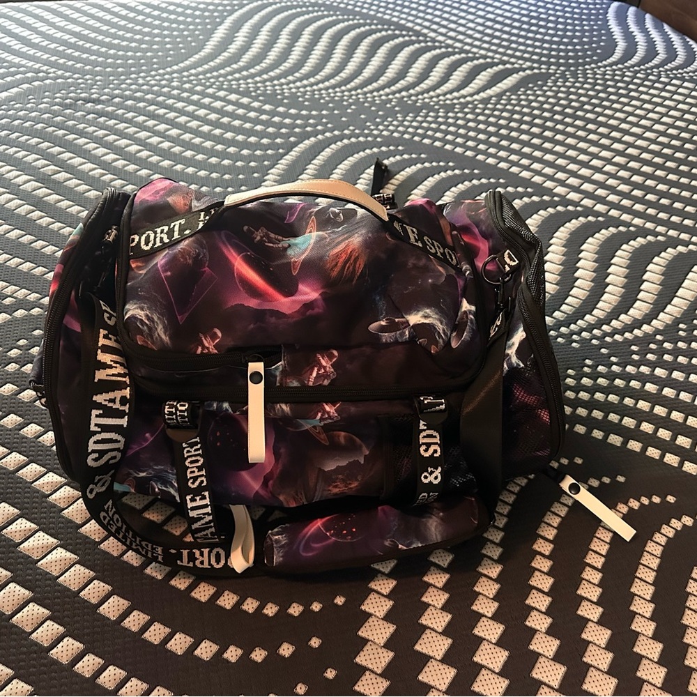 Galaxy design duffel bag/backpack